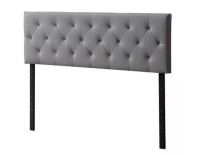 Brookside Avery Adjustable Gray Faux Leather Queen Headboard New In Box $299