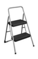 COSCO 2-Step Household Folding Steel Step Stool, ANSI Type 3, 200 lb. Weight Capacity (Platinum) New In Box $99.99