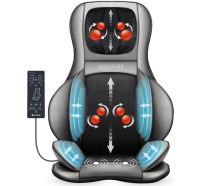 COMFIER Shiatsu Neck Back Massager with Heat, 2D ro 3D Kneading Massage Chair Pad, Adjustable Compression Seat Massager for Full Body Relaxation, Dark Gray New In Box $319