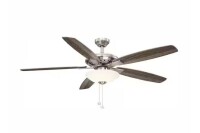 Hampton Bay Menage 56 in. Integrated LED Indoor Low Profile Brushed Nickel Ceiling Fan with Light Kit New In Box $299