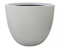 Southern Patio Citadel Medium 14 in. x 12 in. 24 qt. White High-Density Resin Outdoor Planter New $79