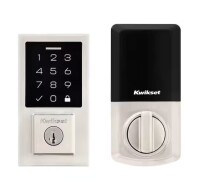 Kwikset SmartCode 270 Contemporary Satin Nickel Touchpad Single Cylinder Electronic Deadbolt Featuring SmartKey Security $219