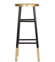 SAFAVIEH Emery 30 in. Black/Gold Bar Stool / Threshold Copley Barstool 18 x 17 x 35.5 inch - White New In Box Assorted $299