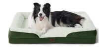 Bedsure Orthopedic Dog Bed for Large Dogs - Calming Dog Sofa Bed with Removable Washable Cover, Waterproof Lining and Nonskid Bottom, 35 x 25 inch - Green New $89