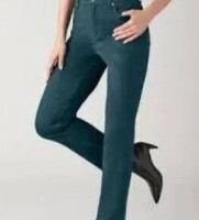 Gloria Vanderbilt Ladies Amanda Colored Jeans Dark Green/Burgundy New With Tags Size 8 Asst