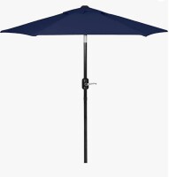 Punchau 6 Ft Outdoor Patio Umbrella, Easy Open/Close Crank and Push Button Tilt Adjustment - Navy Blue Market Umbrella New In Box $199