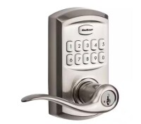 Kwikset 917 SmartCode Satin Nickel Keypad Electronic Single-Cylinder Tustin Door Lever Featuring SmartKey Security $299