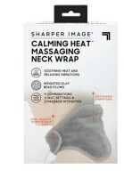 Sharper Image Calming Heat Neck Wrap Personal Electric Neck Heating Pad with Vibrations, 3 Heat & 3 Vibration Settings- 9 Relaxing Combinations New In Box $79