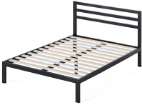 ZINUS Mia Metal Platform Bed Frame with Headboard, Wood Slat Support, No Box Spring Needed, Easy Assembly, Queen $299