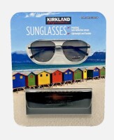 Kirkland Signature Polarized Anti-Reflective Lenses Sunglasses with Case New In Box $79