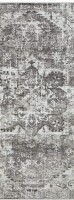 Williston Forge Ariez Floral Machine Made Handwoven Polypropylene Runner 2' x 6'7" in Gray New $299