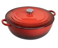 AmazonCommercial Enameled Cast Iron Covered Braiser, 7.5-Quart, Red New In Box $119.99