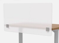 VaRoom Frosted Acrylic Clamp-on Desk Divider 48”x24” Privacy Desk Mounted Panel New In Box $299