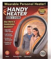 Handy Heater Wearable Personal Heater, 4 Heat Settings Lightweight and Comfortable, Cordless & Rechargeable $79