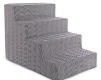 Precious Tails Herringbone High Density Foam 4-Step Pet Stairs - Black New $79