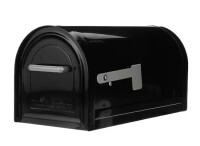 Architectural Mailboxes Reliant Black, Large, Steel, Locking, Post Mount Mailbox New In Box $199