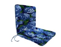 Jordan Manufacturing 19 in. L x 37 in. W x 3.5 in. T Outdoor Chair Cushion in Hydrangea Midnight / Jordan Manufacturing 15 in. L x 15 in. W x 5.5 in. T Outdoor Lumbar Throw Pillow in Hydrangea Midnight New In Box Assorted $99