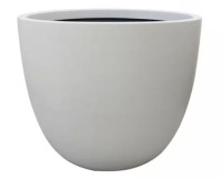 Southern Patio Citadel Medium 14 in. x 12 in. 24 qt. White High-Density Resin Outdoor Planter New $79