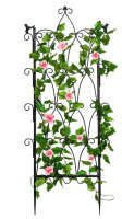 MyGift 4ft Tall Garden Trellis, Large Metal Decorative Outdoor Plant Trellis for Climbing Plants, Plant Flower Stakes New In Box $119