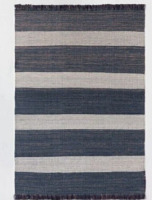 Threshold Designed with Studio McGee 5'x7' Highland Hand Woven Striped Jute/Wool Area Rug Blue New $199