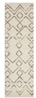 Union Rustic Andrais Geometric Machine Made Handwoven Polypropylene Runner 2' x 7' in Cream/Brown New $299