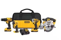 DEWALT 20V MAX Cordless 4 Tool Combo Kit with (2) 20V 2.0Ah Batteries, Charger and Carrying Bag New In Box $599