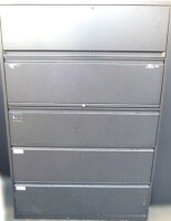 Hon 5 Drawer Metal Lateral Filing Cabinet Assorted