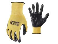 Firm Grip Pair of Large Nitrile Coated Work Gloves / Firm Grip Pair of General Purpose PU Dipped New Assorted $39