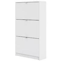 Tvilum Bright 3 Drawer Shoe Cabinet in White $399