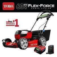 TORO 21466 60V Max* 22 in. (56cm) Recycler® w/Personal Pace® & SmartStow® Lawn Mower With Battery, Charger and Bag New $999.99