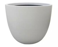 Southern Patio Citadel Medium 14 in. x 12 in. 24 qt. White High-Density Resin Outdoor Planter New $79