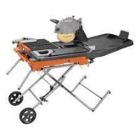 Ridgid 15 Amp 10 in. Wet Tile Saw with Portable Stand, On Working $999