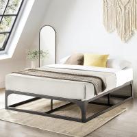 Mellow 12" Twin Metal Platform Bed Frame w/Heavy Duty Steel Slat Foundation, Black New In Box $299