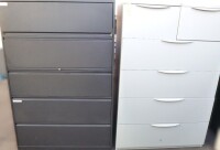 Global 5 Drawer Assorted Metal Lateral Filing Cabinet Assorted