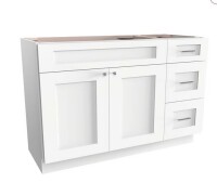 Disar 51" Single Bathroom Vanity in White New in Box $1299