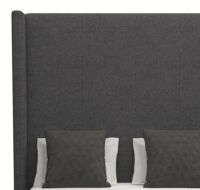 Lark Manor Charcoal Revolution® Upholstered Wingback Headboard King Size (Wings not Included) New In Box $999