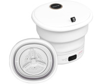 PETOLUTION Mini Portable Washing Machine - Small Foldable Bucket Washer for Clothes- For Camping, RV, Travel, Small Spaces (White) $99