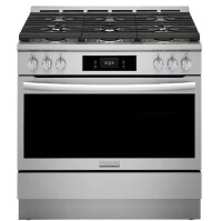 Frigidaire Gallery GCFG3661AF - 36 in. 6-Burner Slide-In Gas Range in Stainless Steel with Total Convection and Air Fry New Floor Model $3599