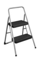 COSCO 2-Step Household Folding Steel Step Stool, ANSI Type 3, 200 lb. Weight Capacity (Platinum) New In Box $99.99