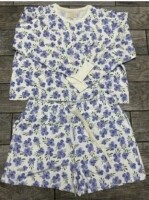 Thread & Supply Ladies Purple Flowery 2 Piece Top and Bottom Sleep Set New with Tags Size XXL