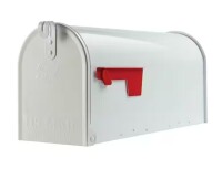 Gibraltar Mailboxes Elite Classic Galvanized Steel Post Mount White Mailbox New In Box $119