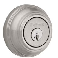 Kwikset Satin Nickel Single Cylinder Deadbolt featuring SmartKey Security with Microban Antimicrobial Technology $79