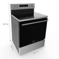 Mora 30-in Smooth Surface 5 Elements 5.8-cu ft Steam-Cleaning Air Fry Convection Oven Freestanding Electric Range New Floor Model $899