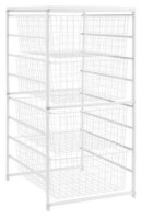 Everbilt 34.76 in. H x 17.13 in. W White Steel 4-Drawer Close Mesh Wire Basket New In Box $199