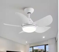 YUHAO 30 in. Indoor Integrated LED White Small Ceiling Fan with Light Kit and Remote Control New In Box $299