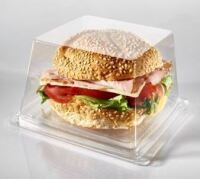 Lacerta 6 in. Square Deli Sandwich Container New