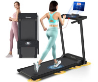 ApexNexus Walking Treadmill Pad for Home Small, Foldable Mini Treadmill with Handle Bar, 300 lb Cap for Small Spaces, Folding Compact Treadmill $309