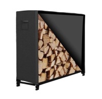 QualStorage 4Ft Firewood Rack Outdoor with Cover Heavy Duty Steel Tubular Wood Log Holder Wood Storage Stacker New In Box $199.99