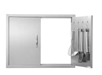 Vevor BBQ Access Door, 23.98 in. 2-Door, in Stainless Steel, in Stainless Steel Flush Mount Door, Access Door New In Box $199