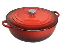 AmazonCommercial Enameled Cast Iron Covered Braiser, 7.5-Quart, Red New In Box $119.99